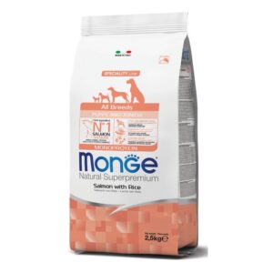 Monge puppy e junior salmone con riso 2,5 kg / 12 kg